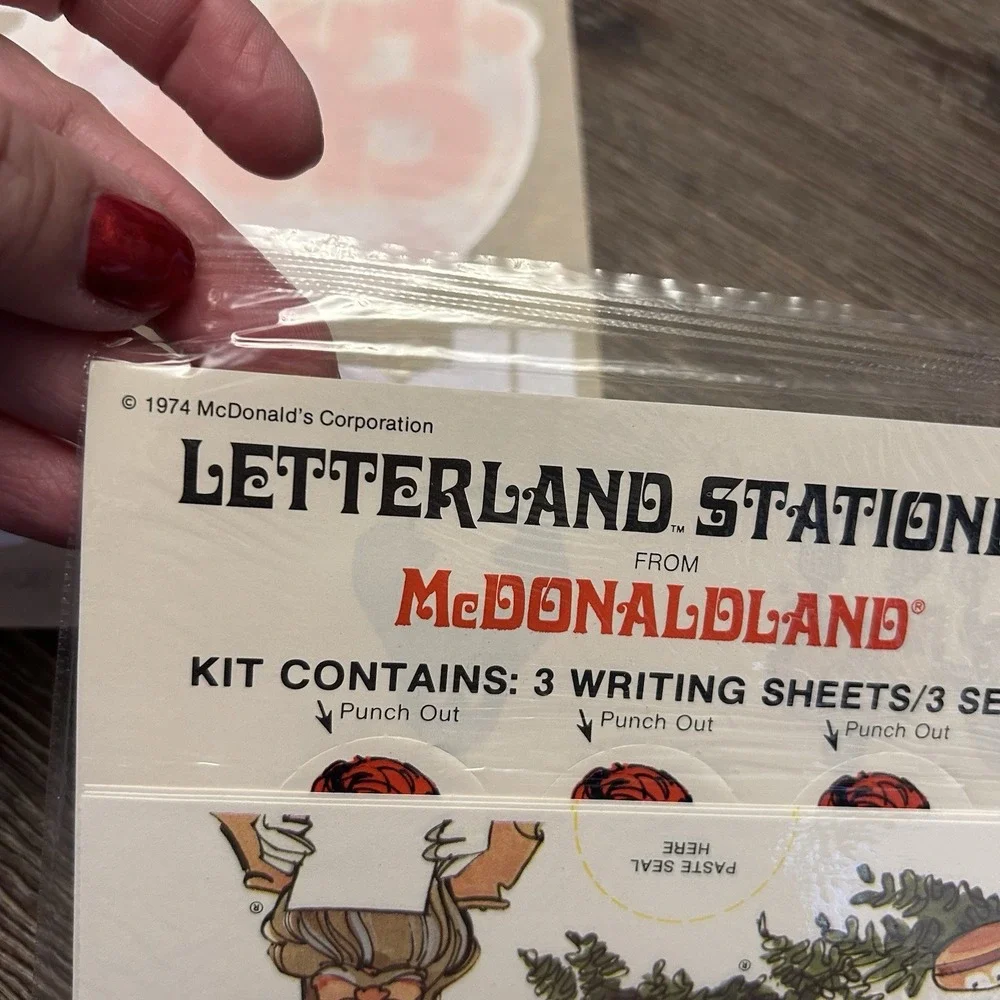 Letterland Stationary McDonaldland Ronald McDonald Iron On‎ Fun Club 1970s Lot